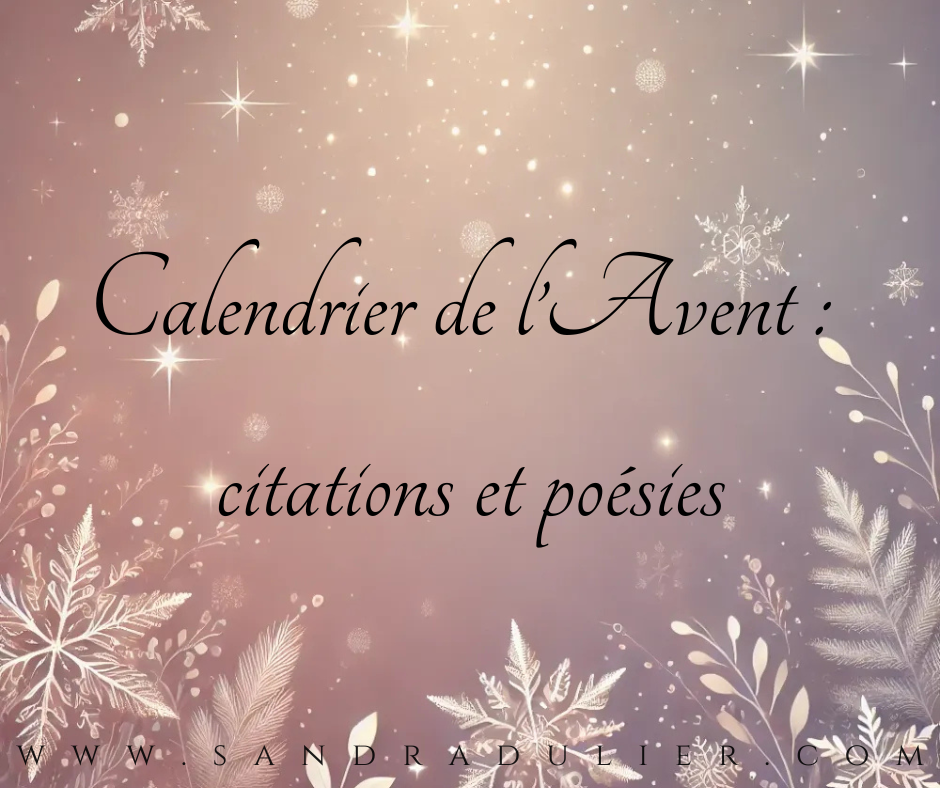 Calendrier de l avent citations et poesies